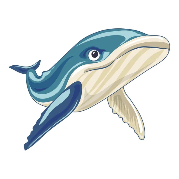 Ícone de baleia, estilo cartoon — Vetor de Stock
