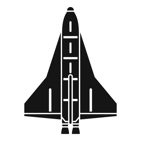 Icono de la nave espacial americana, estilo simple — Vector de stock