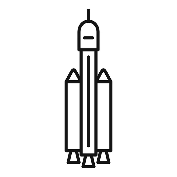 Icono de nave espacial, estilo de contorno — Vector de stock