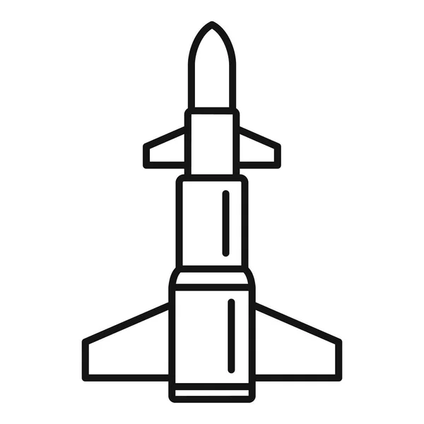 Значок межконтинентальной ракеты, набросок стиля — стоковый вектор