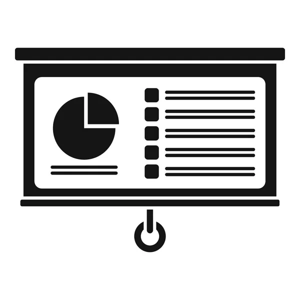 Gestión gráfico pie icono, estilo simple — Vector de stock