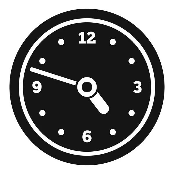 Office wall clock icon, simple style — Stock Vector
