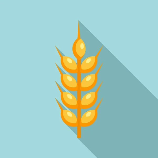 Ikona rośliny pszennej, płaska — Wektor stockowy