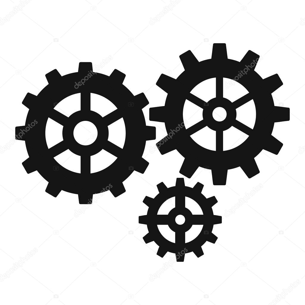 Gear cog icon, simple style