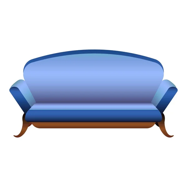 Blaues Kamel Sofa Ikone, Cartoon-Stil — Stockvektor