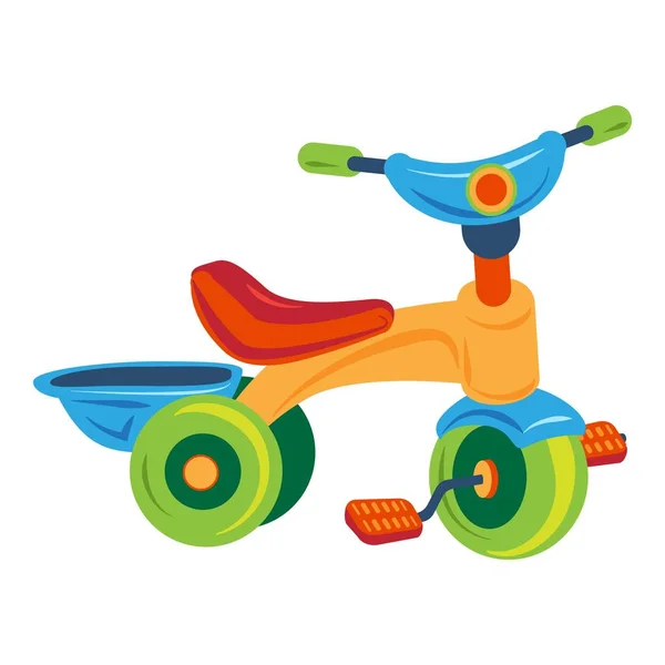 Icona triciclo, stile cartone animato — Vettoriale Stock