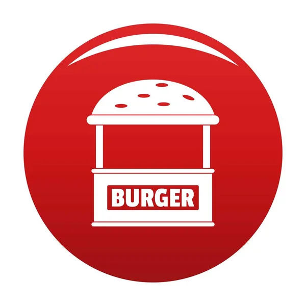 Burger trade icon vector red — Stock Vector