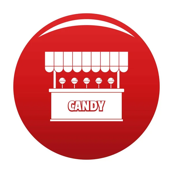 Candy vendendo ícone vetor vermelho —  Vetores de Stock