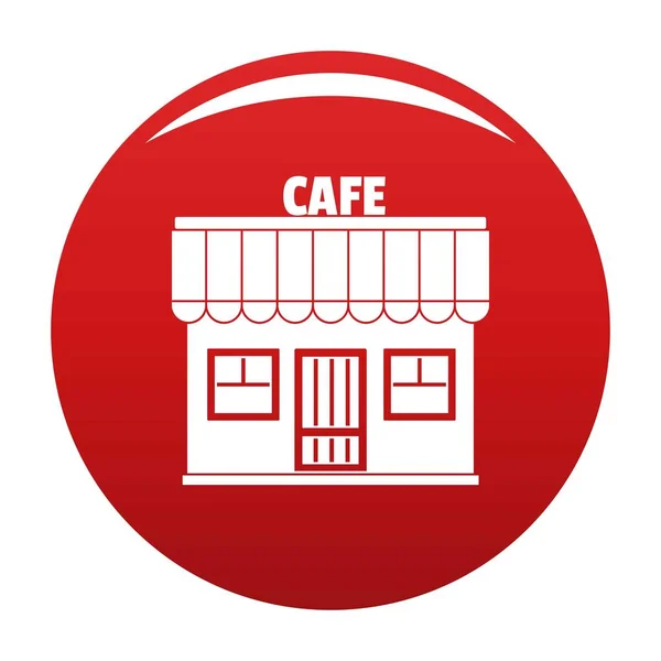 Красный вектор иконки кафе — стоковый вектор