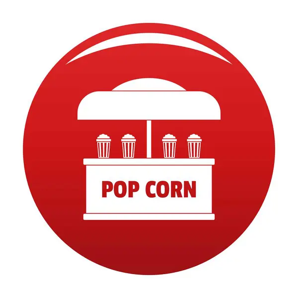 Pop maíz venta icono vector rojo — Vector de stock