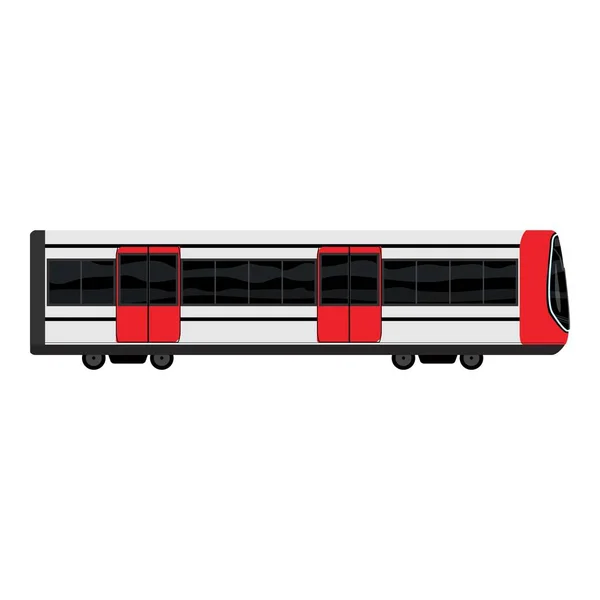 Ícone de trem moderno do metrô, estilo dos desenhos animados — Vetor de Stock