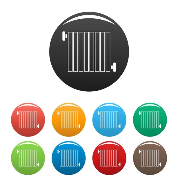 Los iconos del radiador establecen el color — Vector de stock