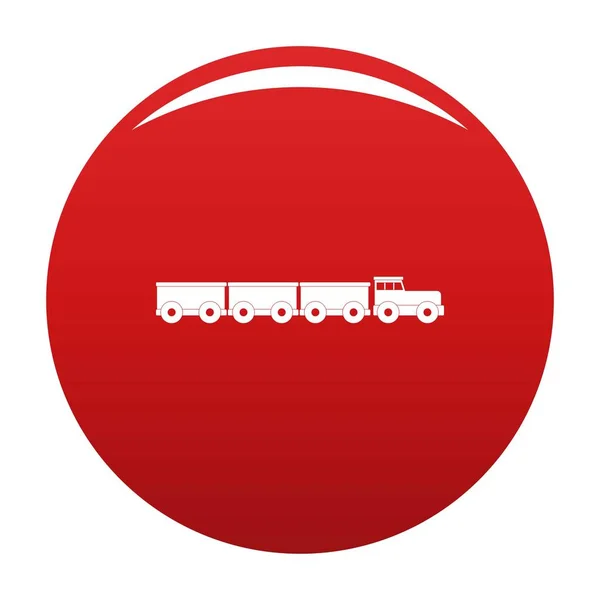 Tren turístico icono vector rojo — Vector de stock
