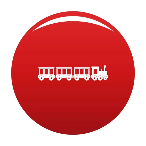 Пасажирський поїзд значок векторний червоний — стоковий вектор