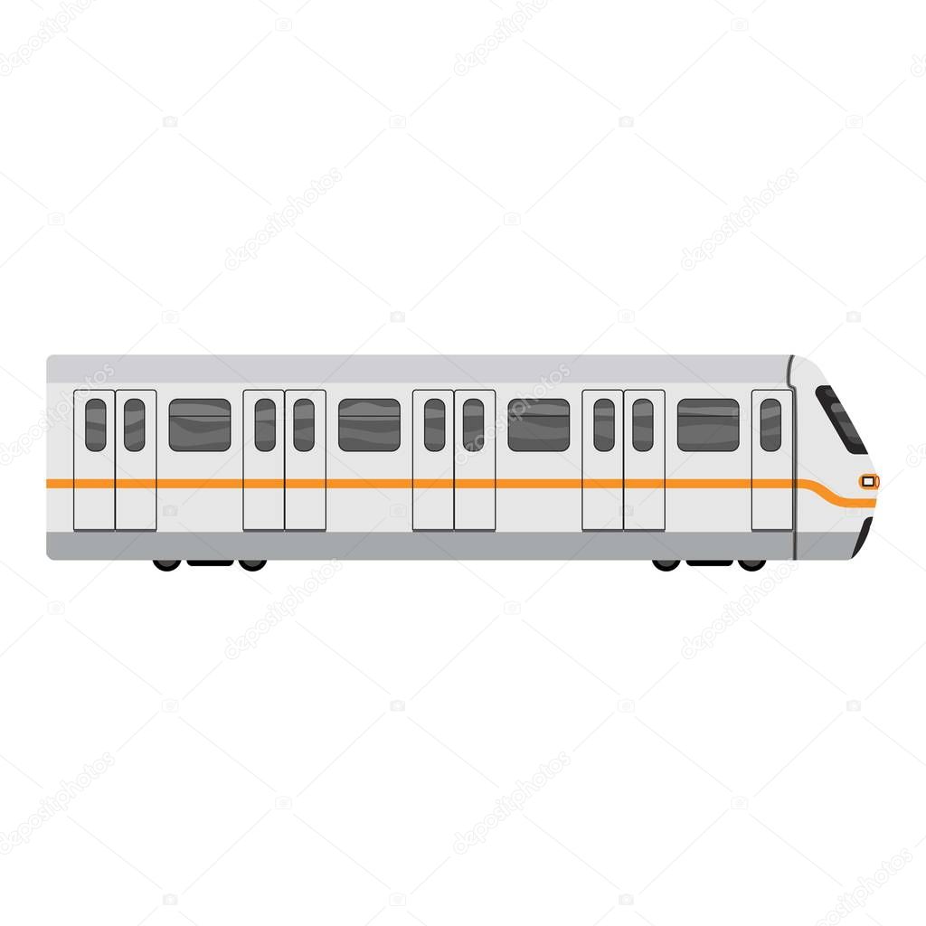 Subway city train icon, cartoon style
