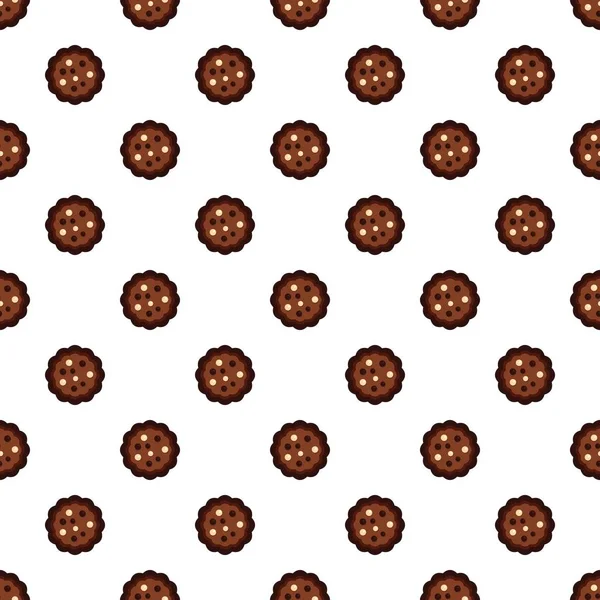 Half chocolate biscuit pattern seamless vector — Stock Vector