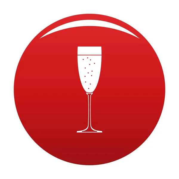 Sparkling champagne icon vector red — Stock Vector