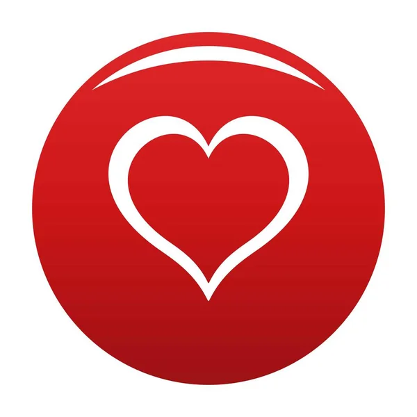 Heart icon vector red — Stock Vector