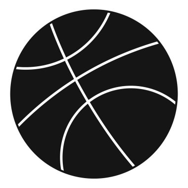 Basketbol topu simgesini, basit tarzı