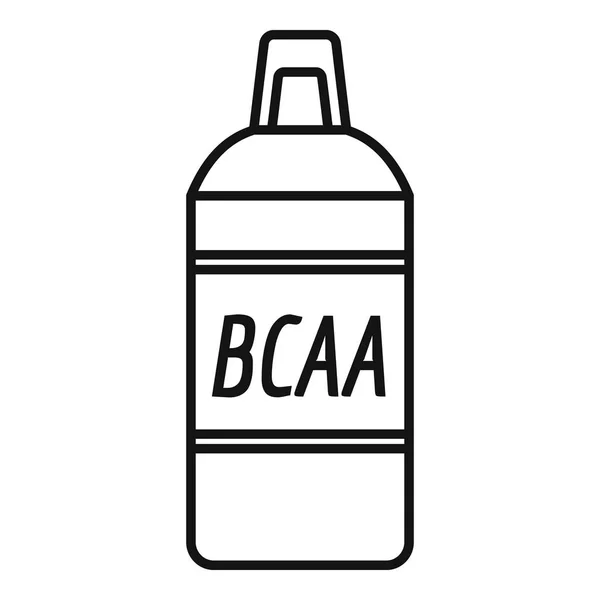 Ícone de nutrição esportiva Bcca, estilo esboço — Vetor de Stock