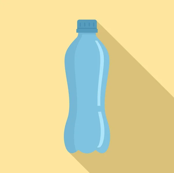 Icono de botella de agua de plástico, estilo plano — Vector de stock