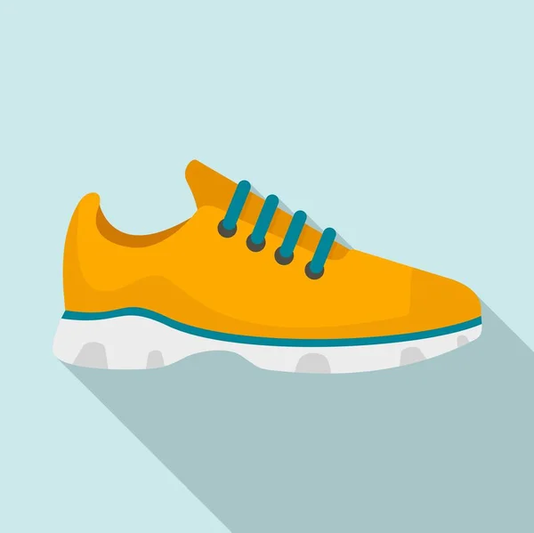 Deporte zapatillas icono, estilo plano — Vector de stock