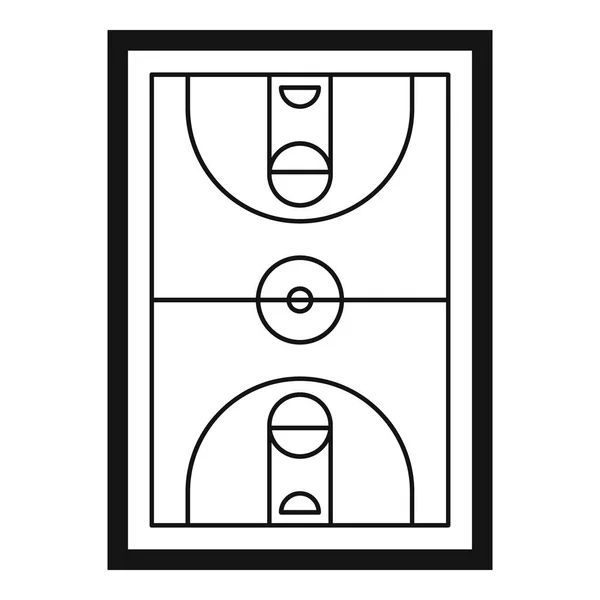 Deporte icono arena de baloncesto, estilo simple — Vector de stock