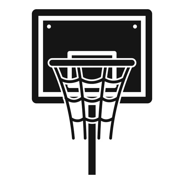 Баскетбольна дошка значок, простий стиль — стоковий вектор