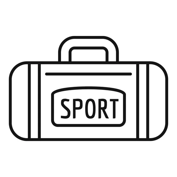 Icono de bolsa de deporte, estilo de esquema — Vector de stock