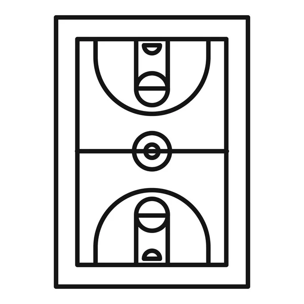 Deporte icono de baloncesto, estilo de esquema — Vector de stock