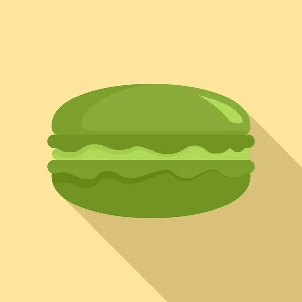 Icono de hamburguesa Matcha, estilo plano — Vector de stock