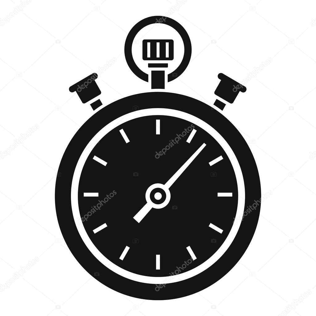 Stopwatch icon, simple style