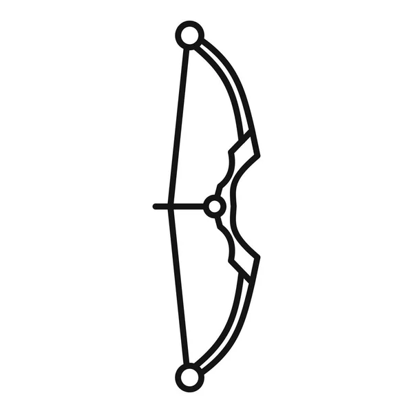 Icono de arco deportivo, estilo de esquema — Vector de stock