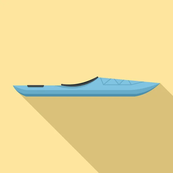 Rafting boat icon, flat style — Stock Vector