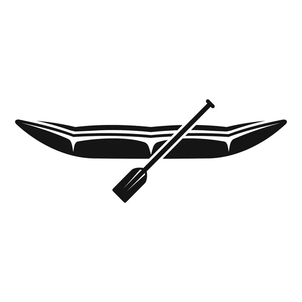 Ikona łodzi kajakowych, prosty styl — Wektor stockowy