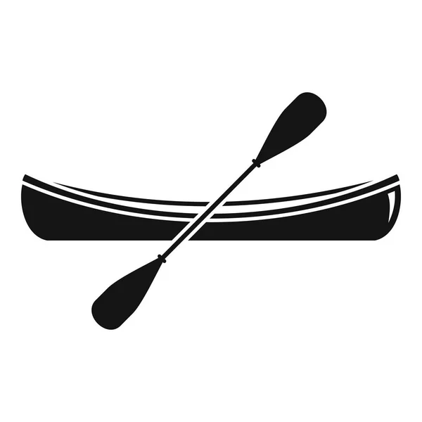 Icône bateau kayak, style simple — Image vectorielle