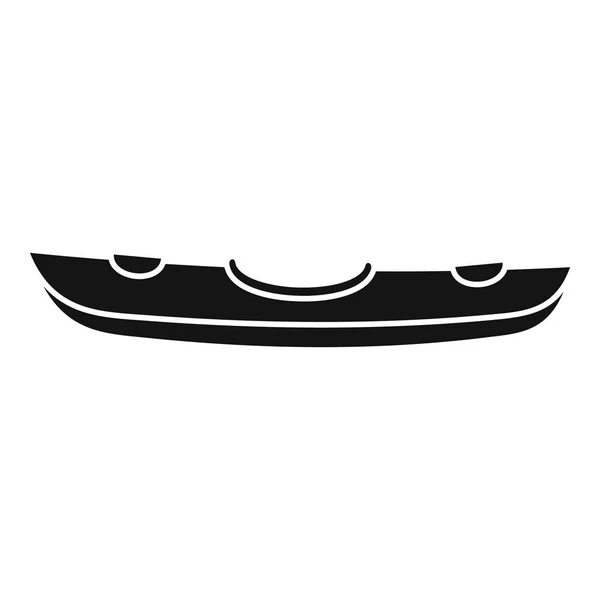 Side view kayak icon, simple style — Stock Vector