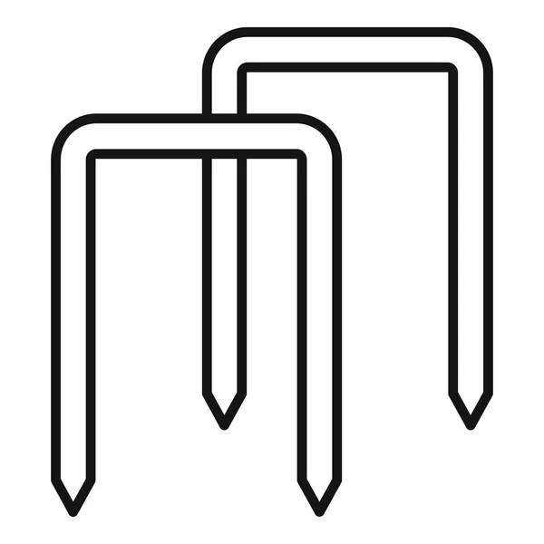 Krocketwicket-Symbol, Umrissstil — Stockvektor