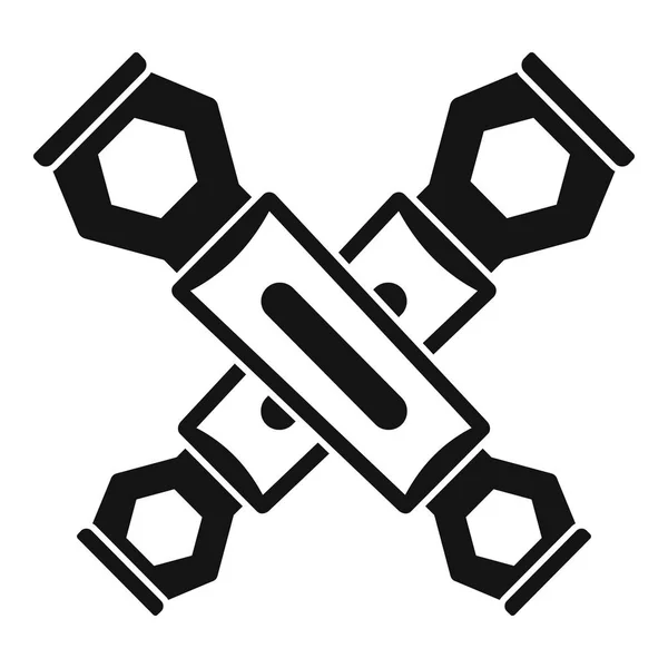 Fahrradschlüssel-Symbol, einfacher Stil — Stockvektor