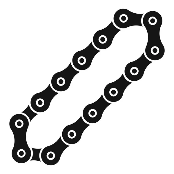 Bike chain icon, simple style — Stock Vector