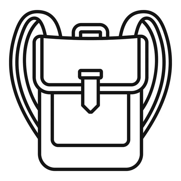 Icona dello zaino, stile contorno — Vettoriale Stock