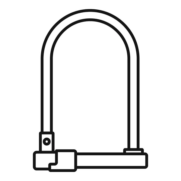 Значок велосипедного шкафчика, стиль контура — стоковый вектор