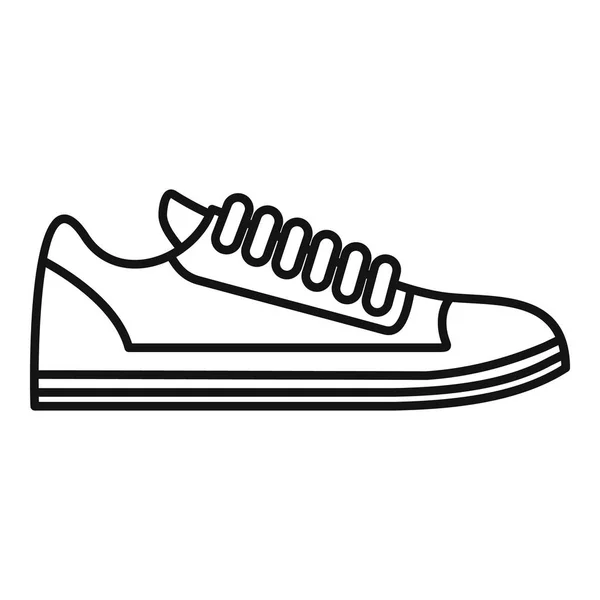 Bike shoes icon, outline style — Stock Vector