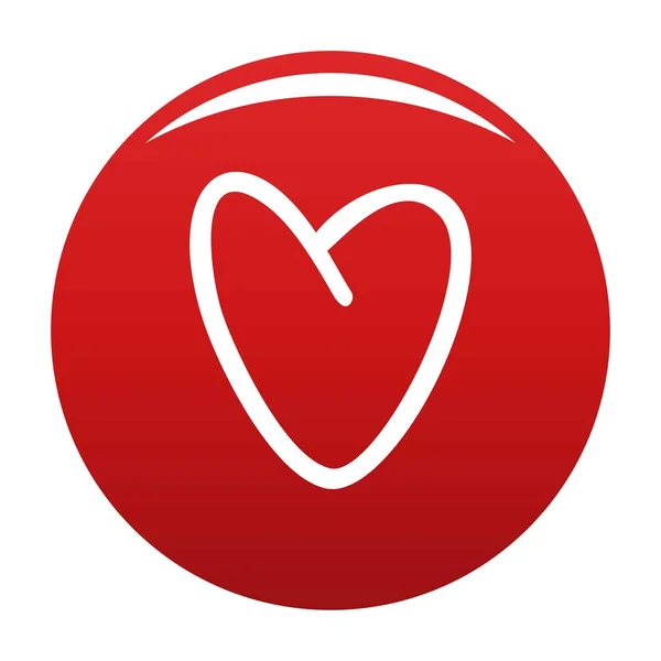 Vettore icona cuore dorato rosso — Vettoriale Stock