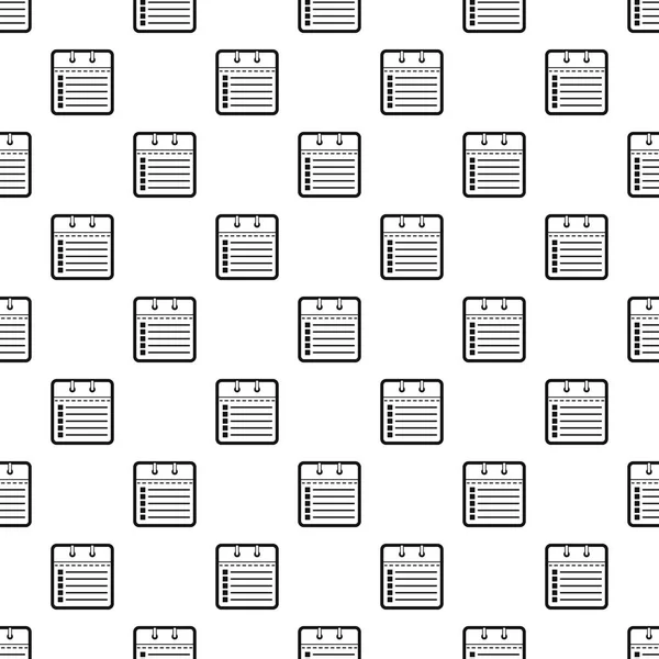 Kalenderlijst patroon naadloze vector — Stockvector