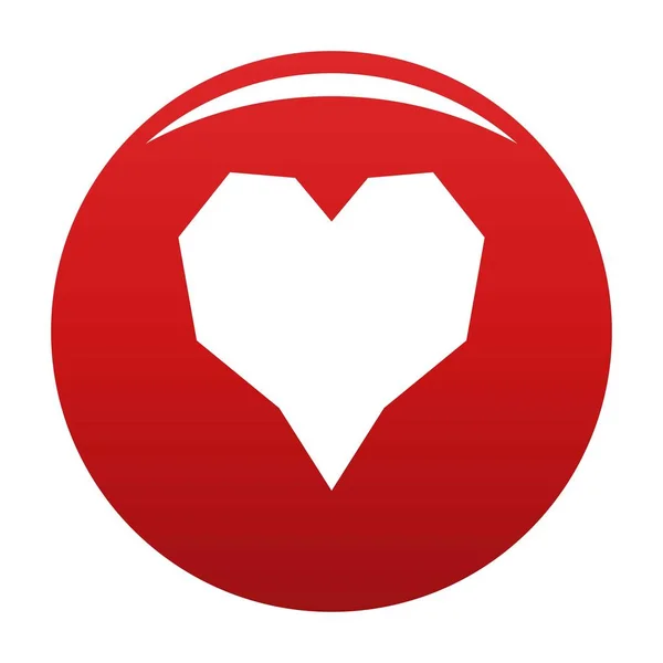 Vettore icona cuore angolare rosso — Vettoriale Stock