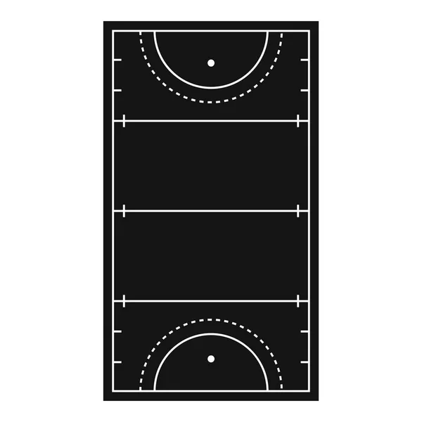 Icona dell'arena di hockey su prato, stile semplice — Vettoriale Stock