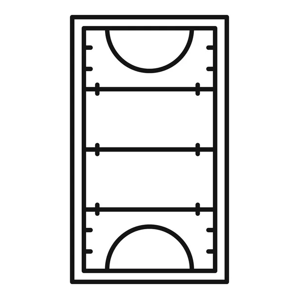 Çim hokeyi arena sı, anahat tarzı — Stok Vektör