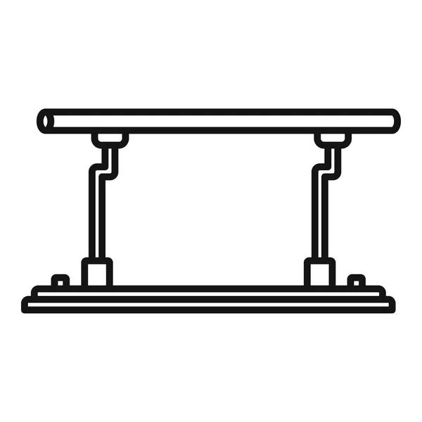 Parallel bars icon, outline style — Stock Vector