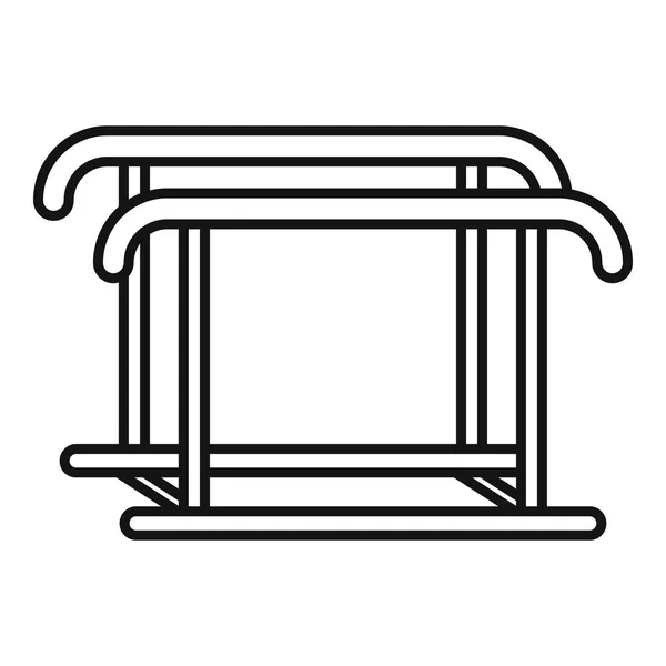 Icono de barras desiguales, estilo de contorno — Archivo Imágenes Vectoriales